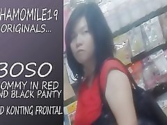 लाल ड्रेस काले panty में Boso माँ